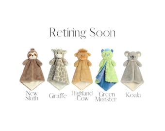 Baby Gifts, Personalized Lovey For Baby, Animal Lovies, Security Blanket, Gifts for Baby