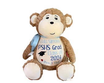 Personalized Graduation Stuffed Animal, Class of 2024 Senior Graduation Gift Graduation Presents For Kids