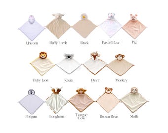 Personalized Plush Baby Lovey: Embroidered Security Blanket
