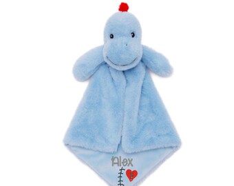 Personalized Baby Lovey Security Blanket: Embroidered Soft Plush