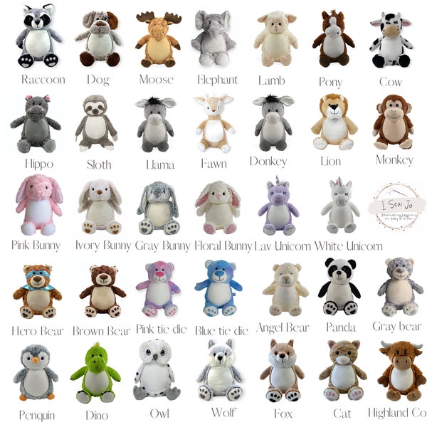 Bear With Name Plush Etsy