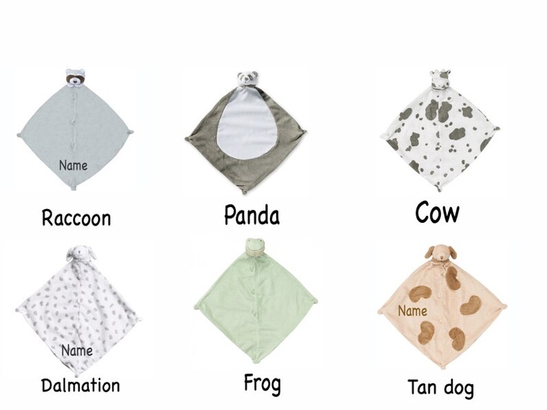 Personalized Angel Dear Animal Lovey Personalized With Name Etsy