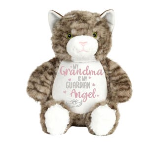 Personalized Memorial Stuffed Animal: Grandma Guardian Angel Sympathy Gift image 2