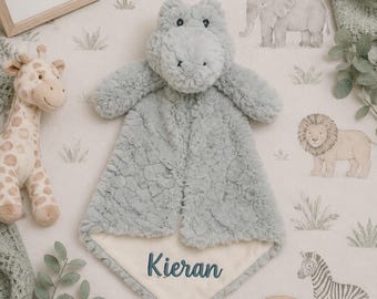 Personalized Plush Aligator Baby Toddler Lovey Blanket
