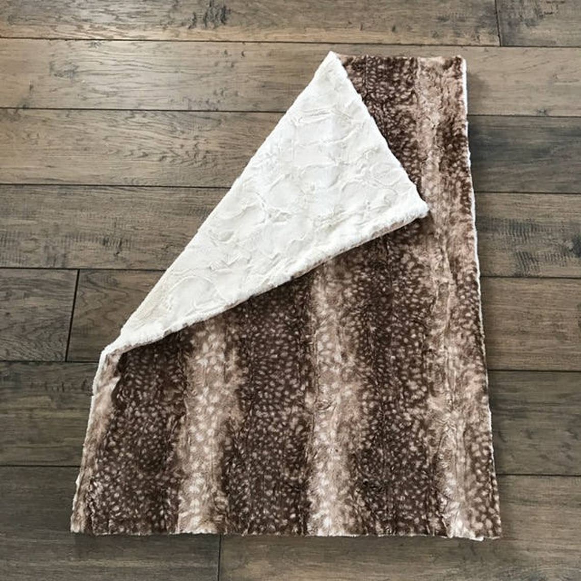 Baby Blanket 28 x 36 deer skin blanket minky blanket Etsy