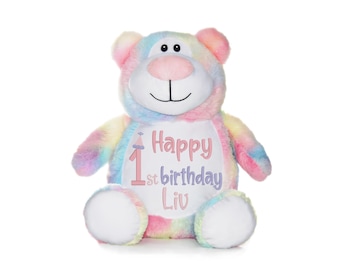 Personalized Stuffed Animal, Little Girls Birthday Gift, Custom Kids Toys