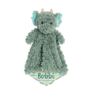 Personalized animal Lovey, dragon lovey,Baby Boy Gift, Newborn Security Blanket image 1