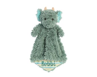 Personalized animal Lovey,  dragon lovey,Baby Boy Gift, Newborn Security Blanket