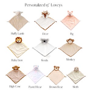 Personalized Plush Baby Lovey: Embroidered Security Blanket