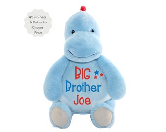 Personalized Sibling Stuffed Animals New Sister Brother Gifts, New Baby, Toys