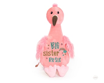 Personalized Stuffed Animal For Big Sister, New Sister Gifts, Big Sister Little Sister Sibling Gifts, Baby Shower Gift