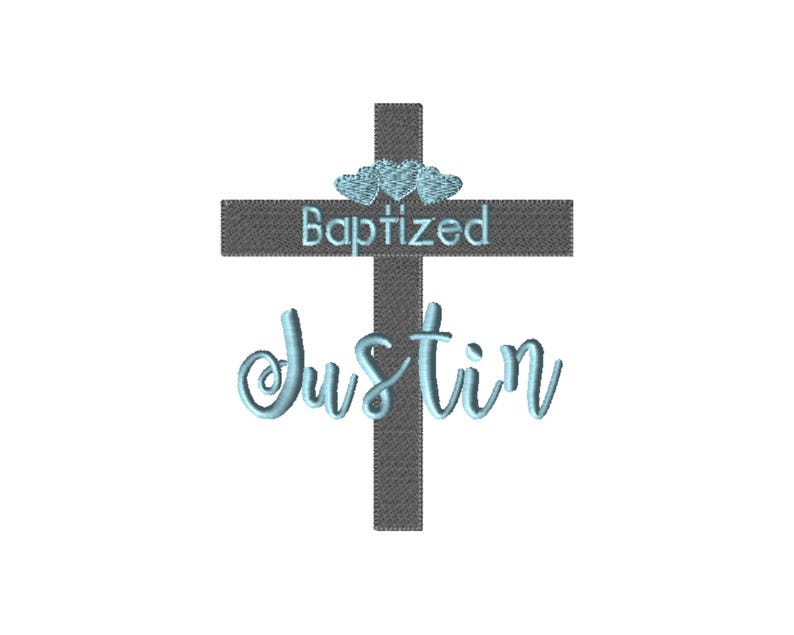 a cross with the name "Justin" written on it.