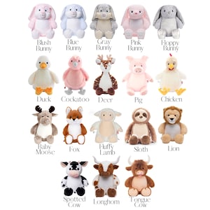 Personalized Plush Stuffed Animal: Embroidered Name Keepsake