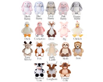 Personalized Plush Stuffed Animal: Embroidered Name Keepsake