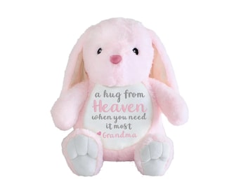 Personalized Memorial Stuffed Animal: "A Hug From Heaven" Sympathy Gift