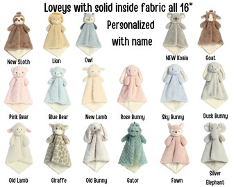 Personalized Animal Lovey, Animal Blanket, Lovey, Personalized Blanket, Security Blanket, Luvster, Baby Gift