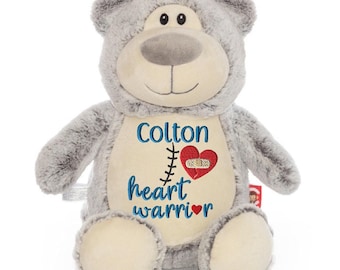 Personalized Stuffed Animal: CHD Heart Warrior Gift