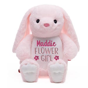 Personalised Flower Girl Gift, Bridesmaid Proposal, Flower Girl Proposal, Birthday Gift, Personalized Bunny, Wedding Gifts, Gift for Her