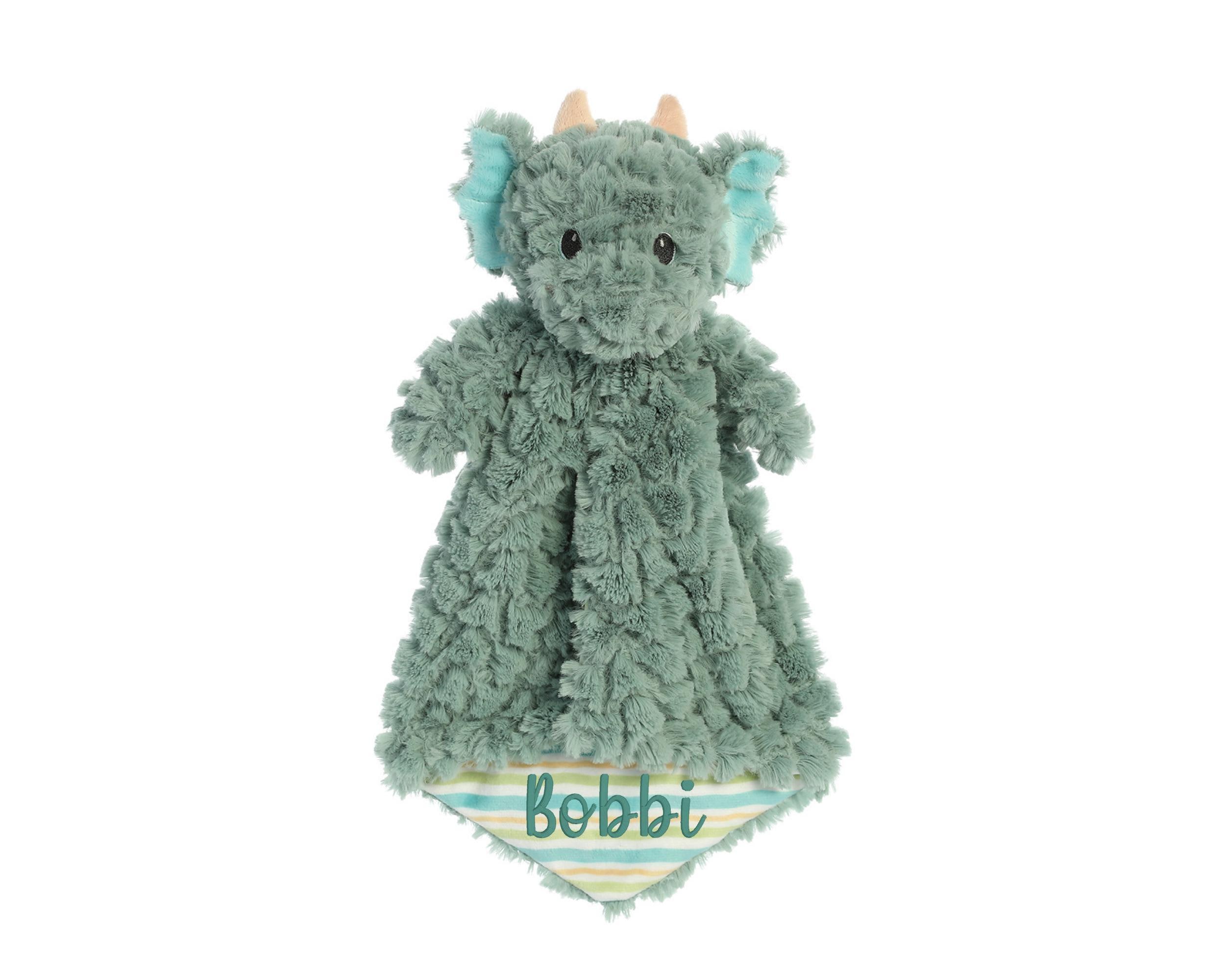 Personalized animal Lovey,  dragon lovey,Baby Boy Gift, Newborn Security Blanket