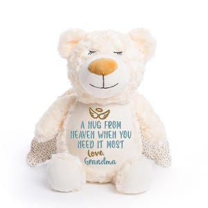 Personalized Memorial Stuffed Animal: Grandma Sympathy Gift for Child