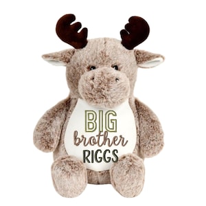Personalized Big Brother Gift Stuffed Animal Gift, Brother Gifts Baby Shower