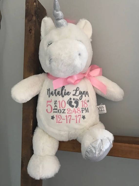 personalized birth announcement stuffed animals
