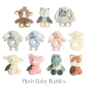 Matching Animal Rattle, Plush Baby Toys Rattles, Baby Shower Gift