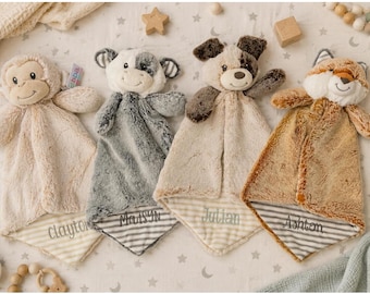 Personalized Plush Newborn Lovey Ebba Luvster Blankie, Gifts for Baby