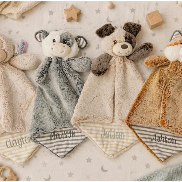 Personalized Plush Newborn Lovey Ebba Luvster Blankie, Gifts for Baby