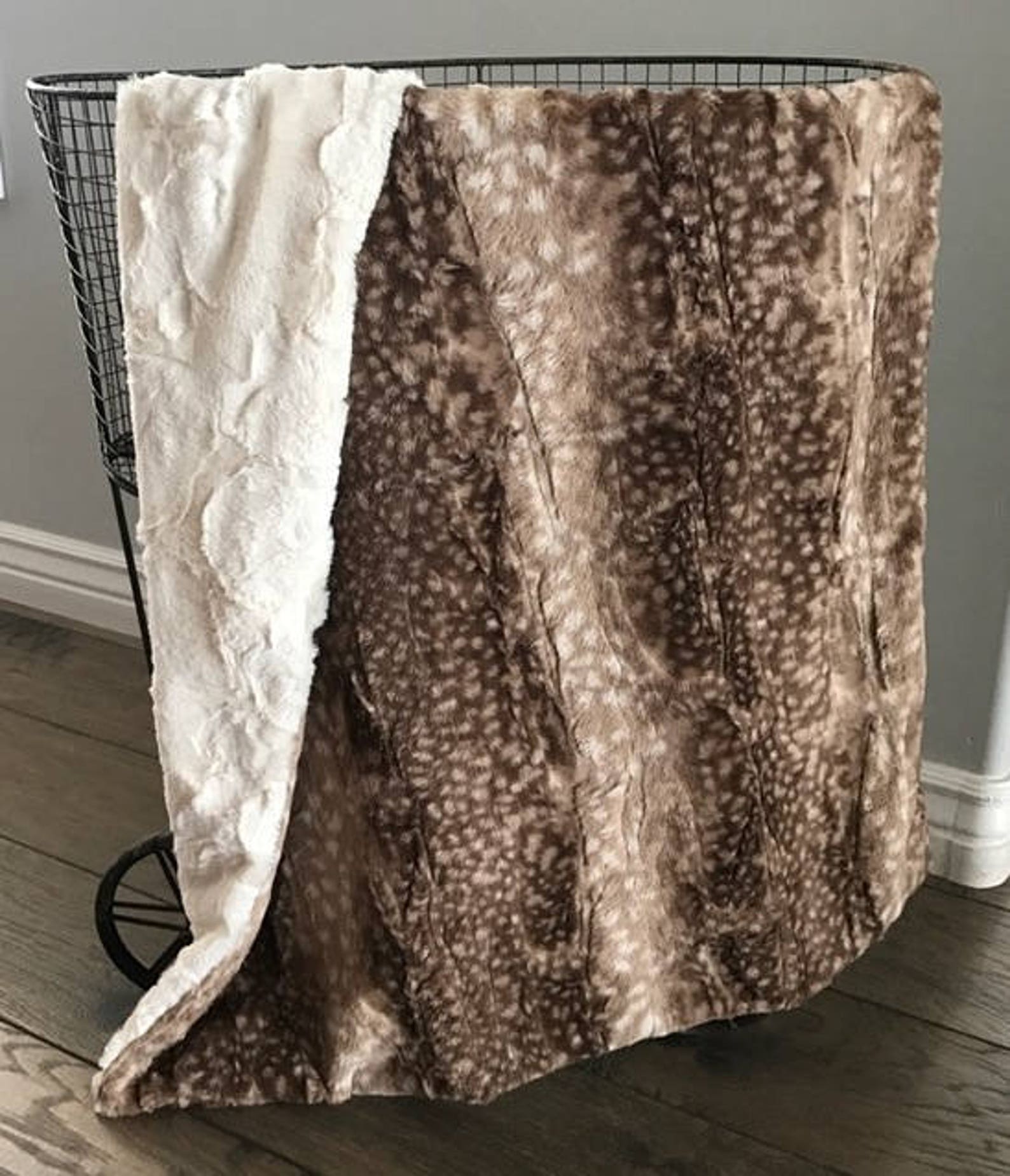 Deer Skin Blanket28x 40 Ships Today Minky Baby Blanket 28x Etsy