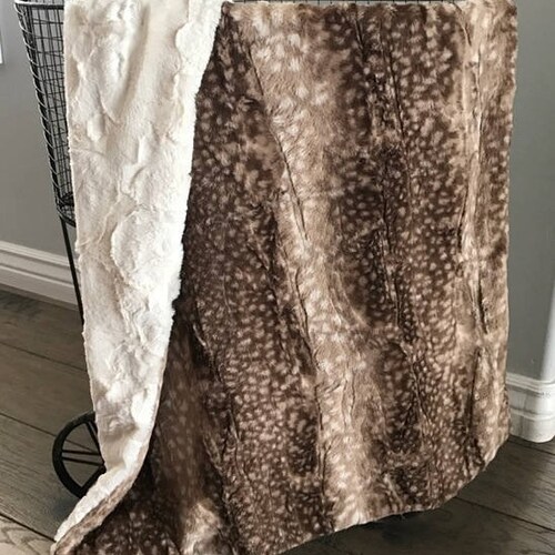 Deer Skin Blanket28x 40 Ships Today Minky Baby Blanket 28x Etsy
