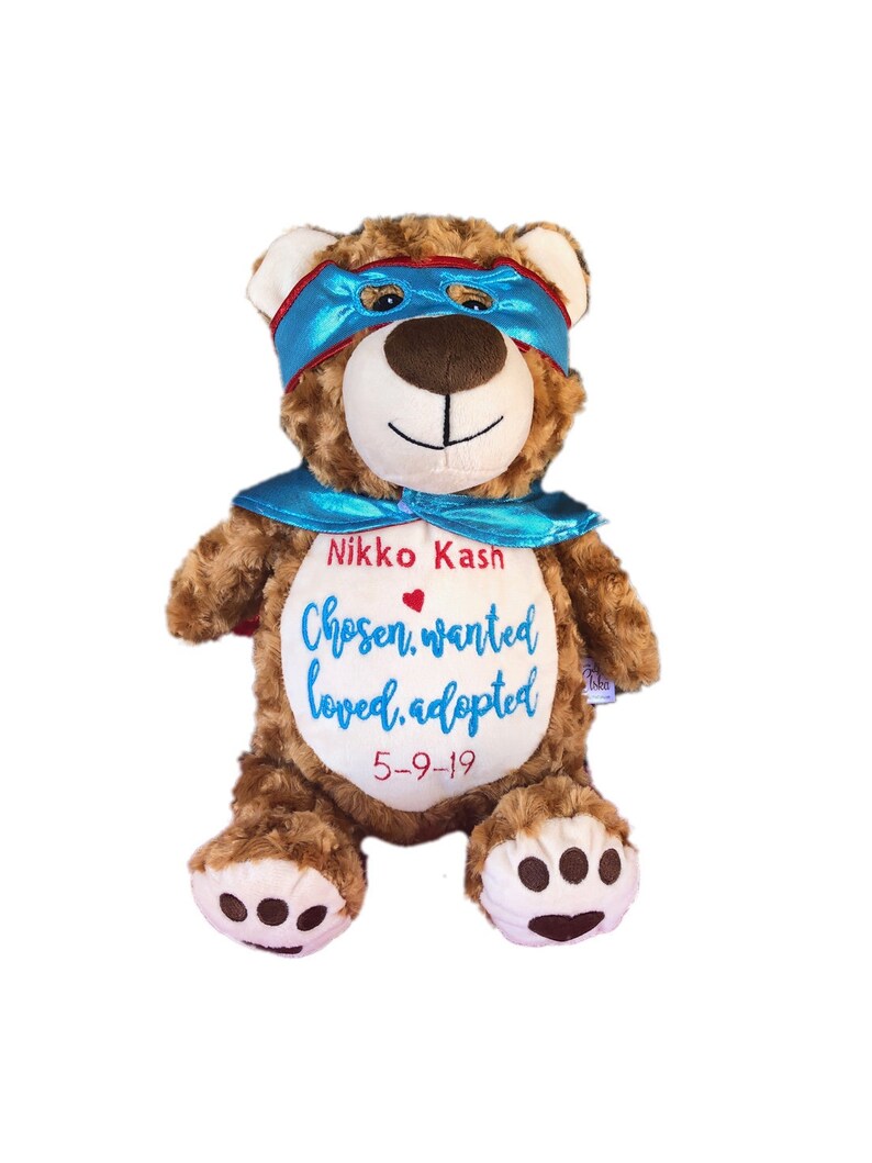 Personalized stuffed animal for adoption day great adoption | Etsy