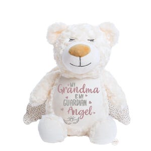 Personalized Memorial Stuffed Animal: Grandma Guardian Angel Sympathy Gift image 7