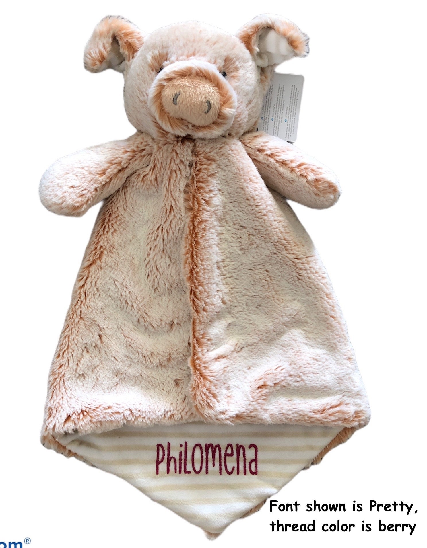 Personalized animal lovey animal blanket lovey personalized Etsy