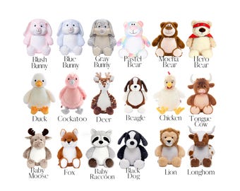 Personalized Baby Stuffed Animal: Embroidered Birth Stats Keepsake Toy