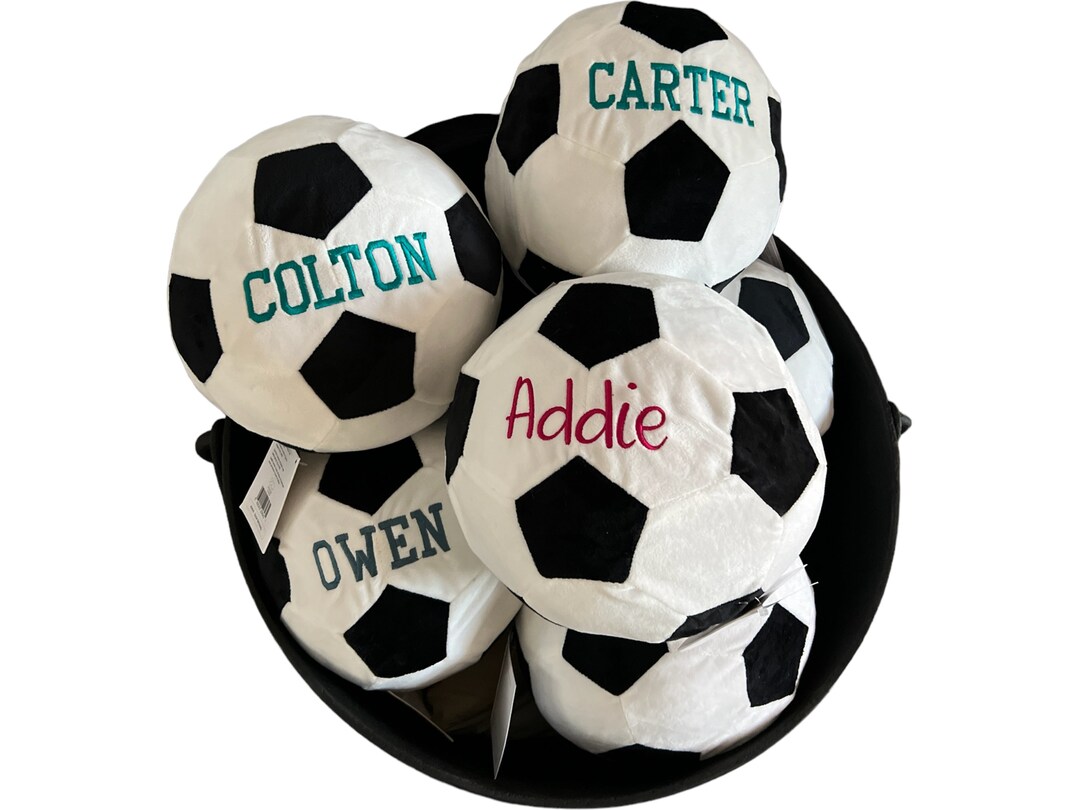 Personalized Plush Soccer Ball, Personalized Soccer Gift, Soccer Ball ...