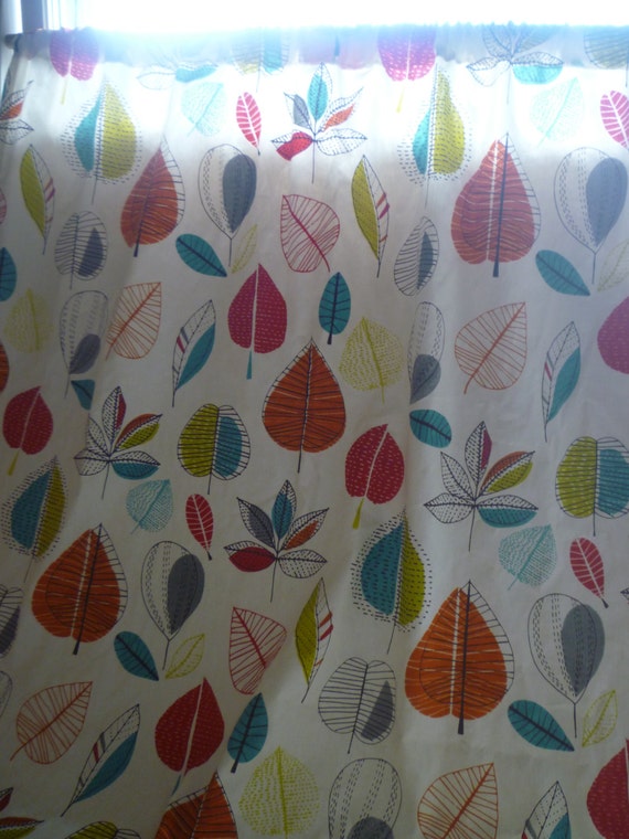 Custom Curtains 60 90 Orange Curtain Panel Drapes Funky Etsy