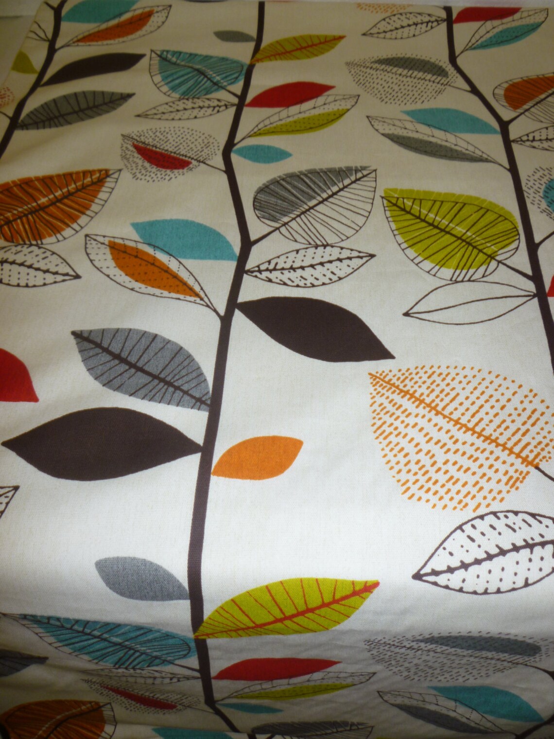 Orange Double Bed Runner Throw Brown Blue Funky Scarf Retro Etsy