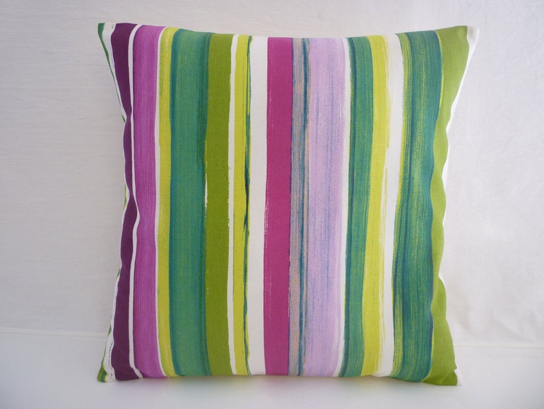 BIG Pink Purple Pillow Cushion Cover Stripe Pillows Funky Etsy