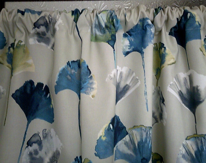 Cranberry Cafe Curtain 14 18 Red Blue Mustard Etsy