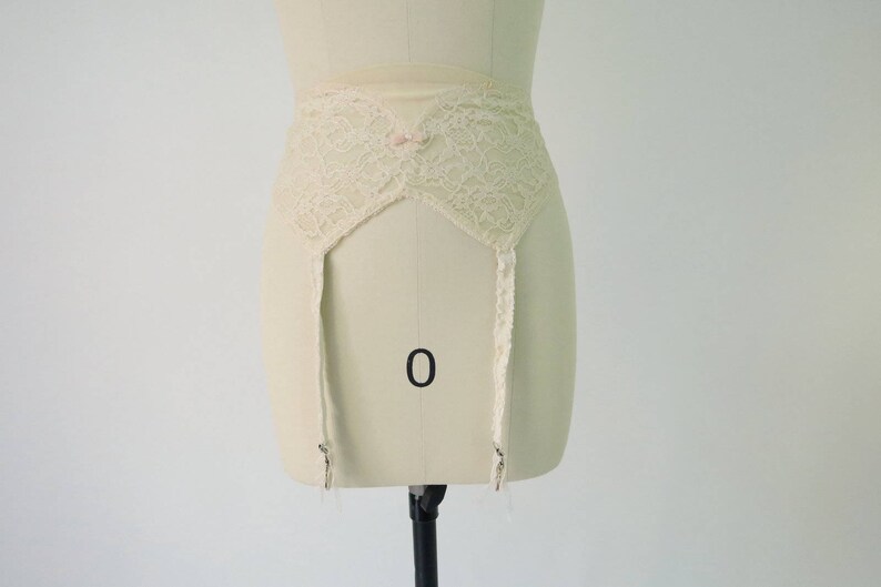 DEADSTOCK 1960s Perma-lift Lace Garter Belt Vintage Bridal Lingerie