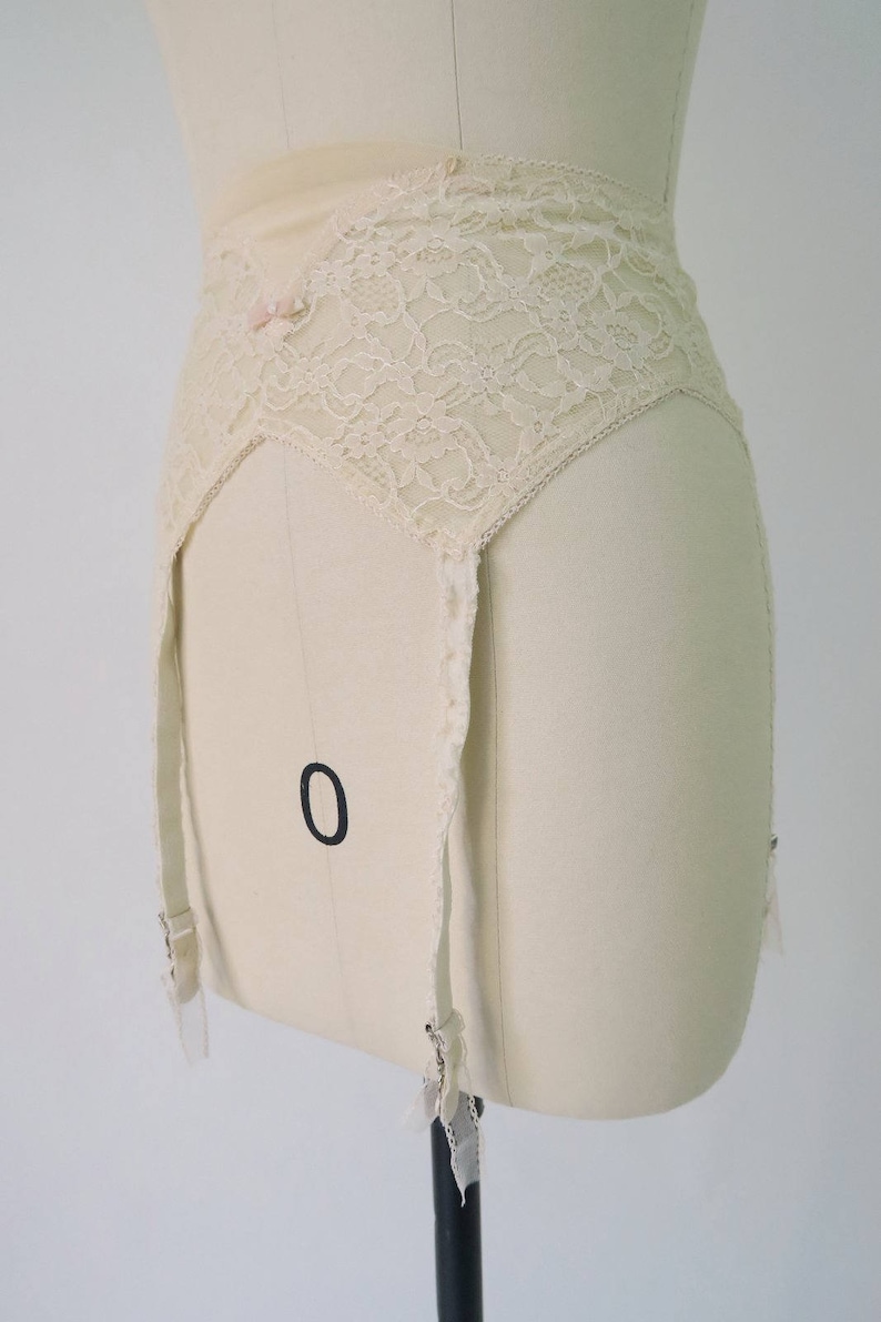 DEADSTOCK 1960s Perma-lift Lace Garter Belt Vintage Bridal Lingerie