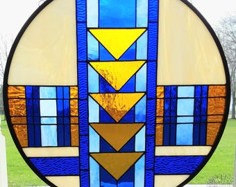 Brand New Handcrafted AUTHENTIC Stained Glass Panel