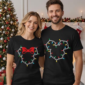 Musse Pigg Julbelysning SVG, Disney Holiday PNG (digital nedladdning)