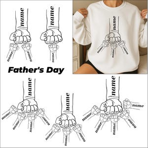 Dad Fist Bump SVG PNG Bundle, Father’s Day Digital Design for Cricut, Kid & Dad Matching Clipart, Instant Download Sublimation File