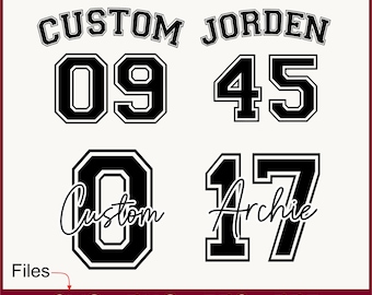 Custom Sports Jersey Name & Number SVG, Baseball Jersey SVG Png, Personalized Name Number Design, Baseball Mom SVG, Baseball Player svg png