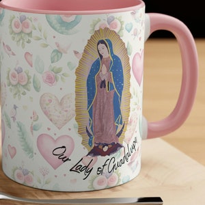 Katolicki prezent dla mamy, Katolicka mama prezent na dzień matki, Pani z Guadalupe, Religijny prezent katolicki kubek do kawy, Kubek do kawy Pani z Guadalupe
