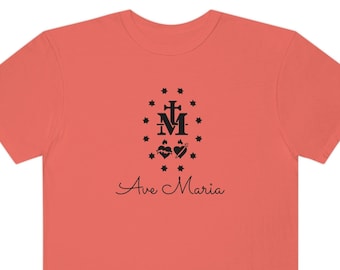 T-shirt cattolica per donne, Medaglia Miracolosa, regalo mamma cattolica, Regalo cattolico, camicia cattolica, Abbigliamento cattolico, Adolescente cattolico di conferma