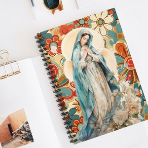 Catholic Prayer Journal, Mary Full of Grace Catholic Prayer Journal, Catholic gift, Women&#39;s Journal, Prayer Notebook Women&#39;s Notebook