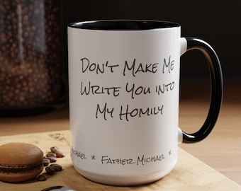 Mug prêtre catholique personnalisé, cadeau pour tasse prêtre, cadeau catholique, cadeau prêtre catholique, cadeau séminariste, cadeau catholique Monseigneur, diacre